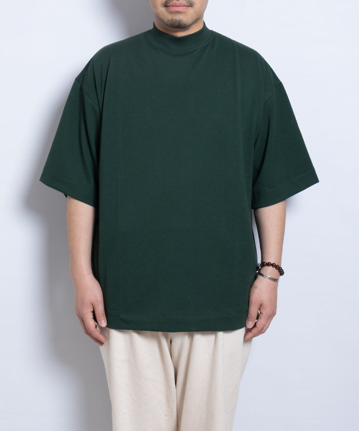 【EMON】KATAKURI - GREEN / エモン カタクリ モックネックTシャツ グリーン 緑 コットン 鹿の子素材 正規取扱店 神奈川 鎌倉 オンラインショップ 通販