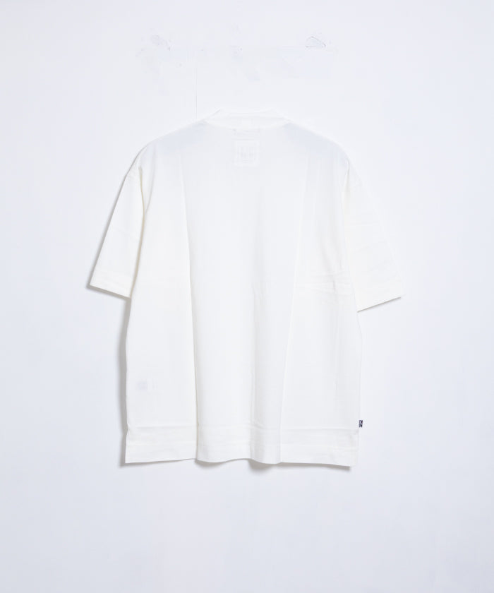 【EMON】KATAKURI - WHITE / エモン カタクリ モックネックTシャツ ホワイト コットン 鹿の子素材 正規取扱店 神奈川 鎌倉 オンラインショップ 通販