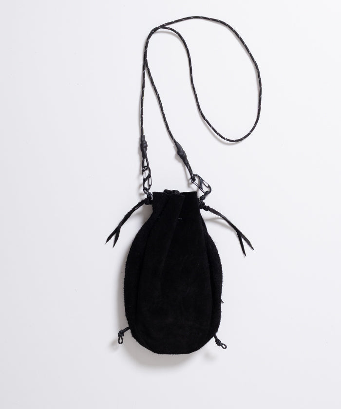 KINCHAKU LEATHER BLACK SUEDE