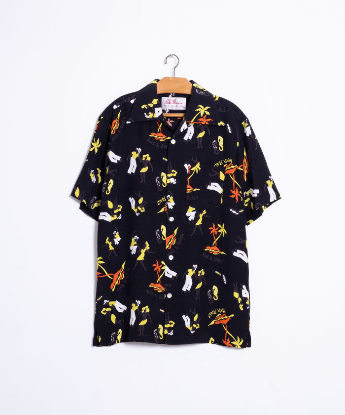 Aloha Blossom】KING&QUEEN SHORT SLEEVE / アロハブロッサム キング&クイーン レーヨン アロハシャツ –  ARZACH KAMAKURA