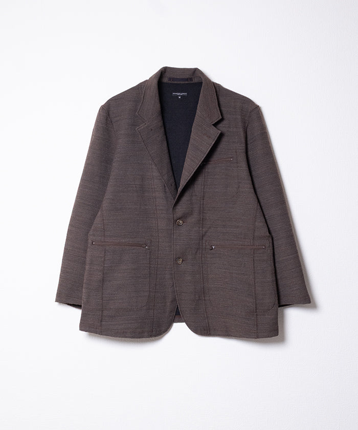 KNIT LEISURE JACKET TRI BLEND JERSEY KNIT