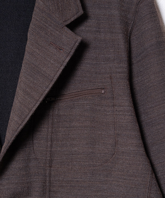 KNIT LEISURE JACKET TRI BLEND JERSEY KNIT