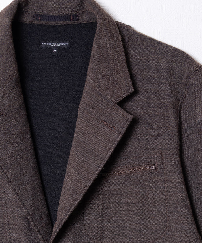 KNIT LEISURE JACKET TRI BLEND JERSEY KNIT
