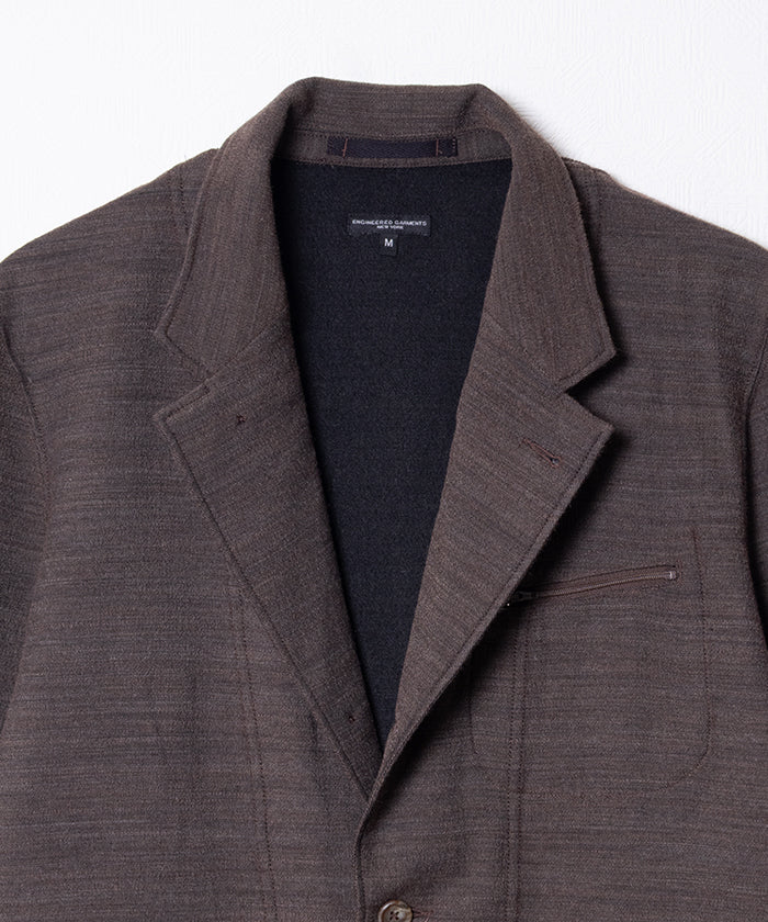 KNIT LEISURE JACKET TRI BLEND JERSEY KNIT
