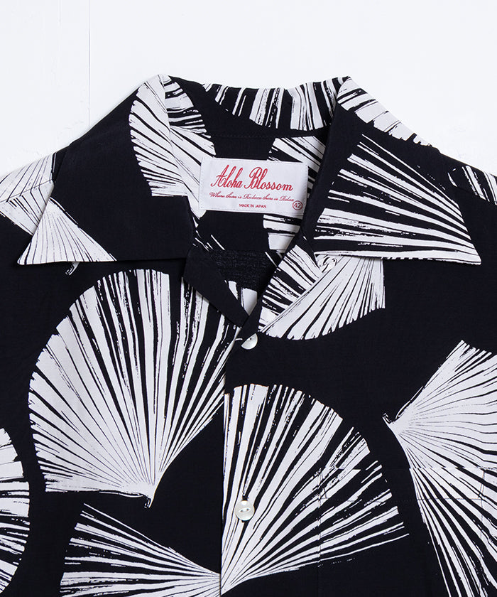 【Aloha Blossom】KUBA - BLACK / アロハブロッサム クバ レーヨン アロハシャツ ブラック 黒 2025SS 2025春夏 正規取扱店 神奈川 鎌倉 オンラインショップ 通販