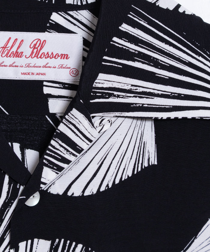 【Aloha Blossom】KUBA - BLACK / アロハブロッサム クバ レーヨン アロハシャツ ブラック 黒 2025SS 2025春夏 正規取扱店 神奈川 鎌倉 オンラインショップ 通販