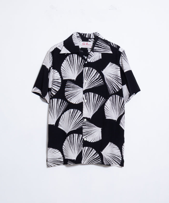 【Aloha Blossom】KUBA - BLACK / アロハブロッサム クバ レーヨン アロハシャツ ブラック 黒 2025SS 2025春夏 正規取扱店 神奈川 鎌倉 オンラインショップ 通販