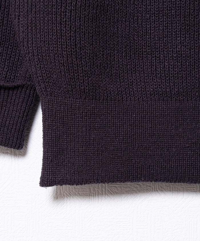 【AUBERGE】LOUISE - CHARCOAL / オーベルジュ ルイーズ モックネック シルク ニット チャコール ハンドニット 2025AW 2025秋冬 正規取扱店 神奈川 鎌倉 オンラインショップ 通販