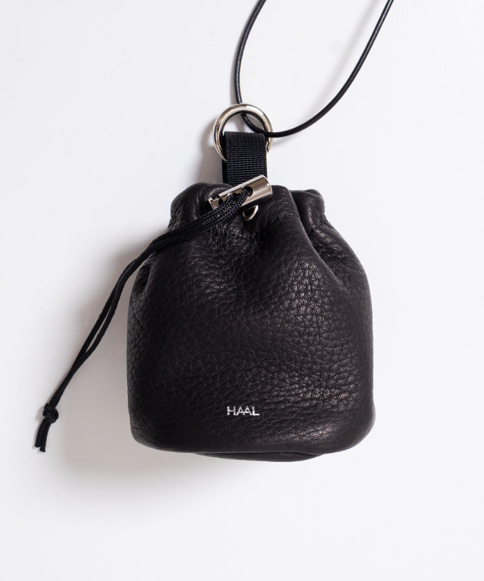 MINI DRAWSTRING POUCH DEER - BLACK