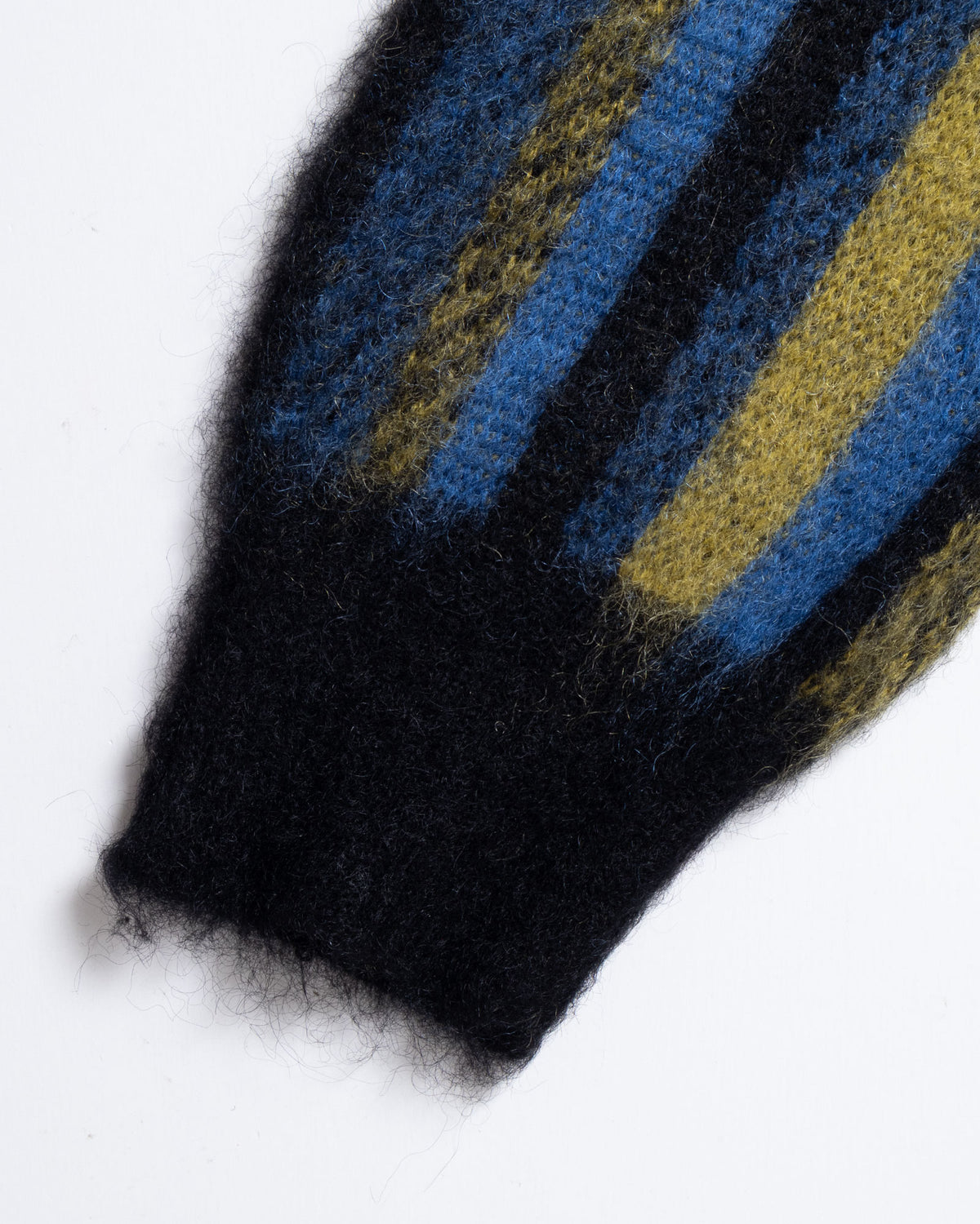 MOHAIR CARDIGAN STRIPE - BLUE / GREEN