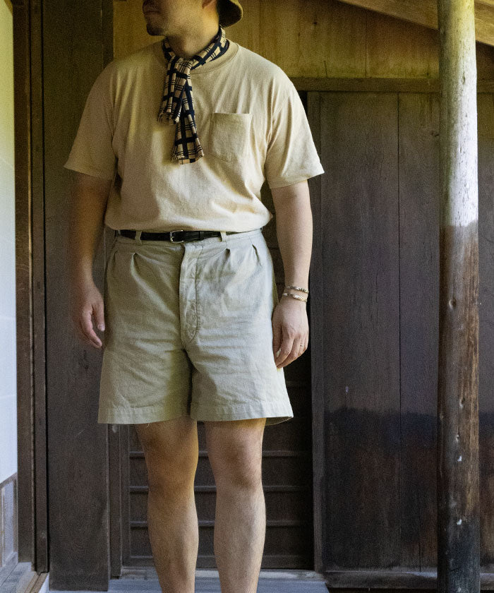 1960's FRENCH ARMY M52 CHINO SHORTS DEADSTOCK - 5 - A'r139 Kamakura