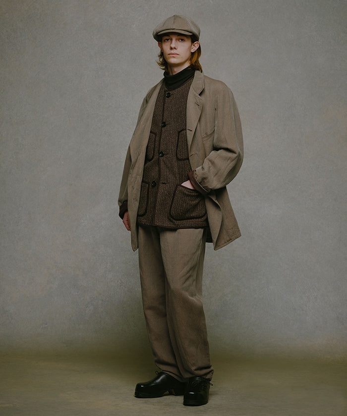 【AUBERGE】NADAR - BEIGE / オーベルジュ ナダール カバードクロス ジャケット サックコート ベージュ 2025AW 2025秋冬 正規取扱店 神奈川 鎌倉 オンラインショップ 通販