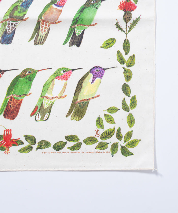 【The Printed Image】NATURE PRINT BANDANNA HUMMINGBIRD / プリンテッドイメージ ネイチャー プリント バンダナ ハミングバード アメリカ製 ハンカチ 正規取扱店 神奈川 鎌倉 通販 オンラインショップ