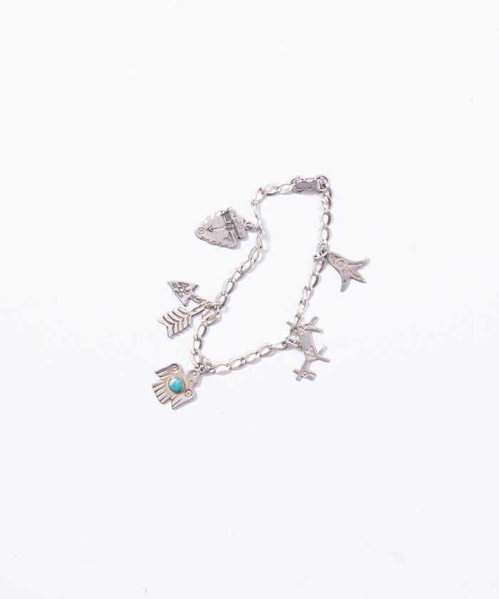 1930-40's FRED HARVEY ERA NAVAJO CHARM BRACELET