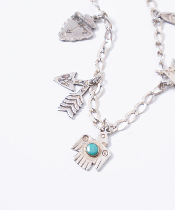 1930-40's FRED HARVEY ERA NAVAJO CHARM BRACELET