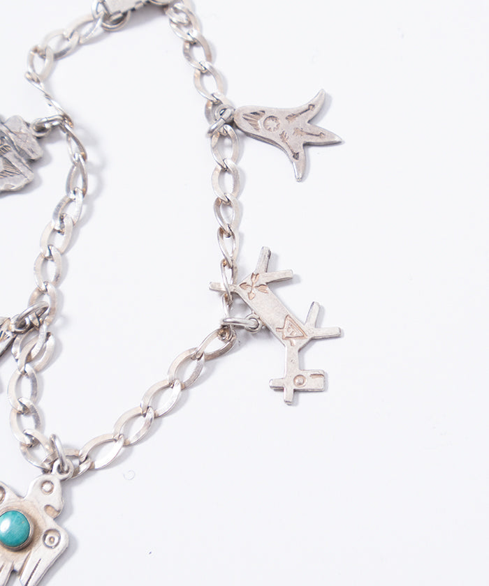 1930-40's FRED HARVEY ERA NAVAJO CHARM BRACELET
