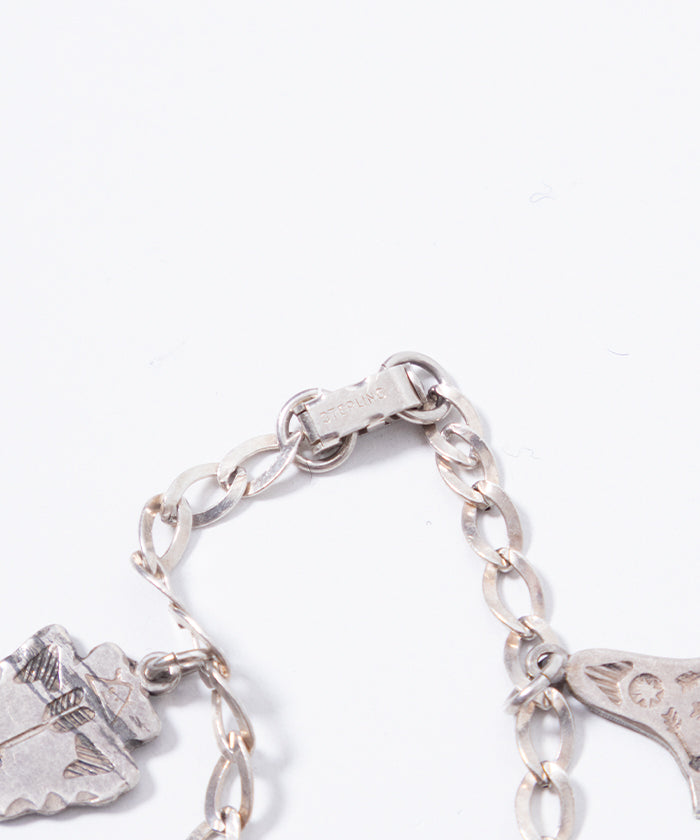 1930-40's FRED HARVEY ERA NAVAJO CHARM BRACELET