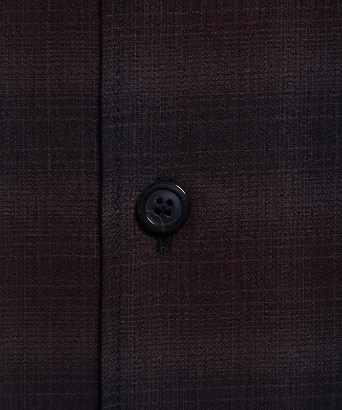 【AUBERGE】OMBRE DEMI BLACK × BROWN CHECK / オーベルジュ オンブレチェック オープンカラーシャツ ブラック×ブラウン 半袖シャツ 2025SS 2025春夏 正規取扱店 神奈川 鎌倉 オンラインショップ 通販