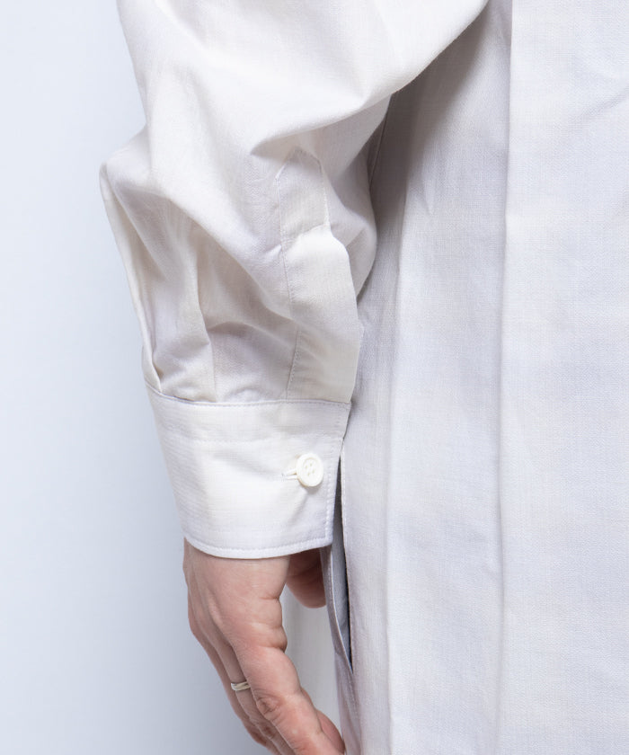 【AUBERGE】OMBRE ‐ P.GRAY × CREAM CHECK / オーベルジュ オンブレチェック オープンカラーシャツ グレー×クリーム 2025SS 2025春夏 長袖 開襟 シャツ 正規取扱店 神奈川 鎌倉 オンラインショップ 通販