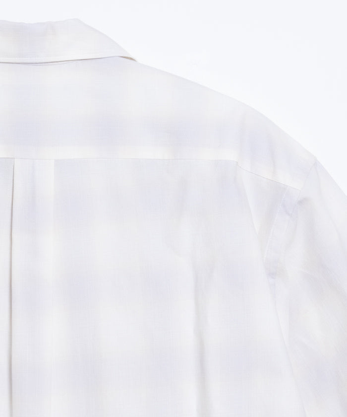 【AUBERGE】OMBRE ‐ P.GRAY × CREAM CHECK / オーベルジュ オンブレチェック オープンカラーシャツ グレー×クリーム 2025SS 2025春夏 長袖 開襟 シャツ 正規取扱店 神奈川 鎌倉 オンラインショップ 通販