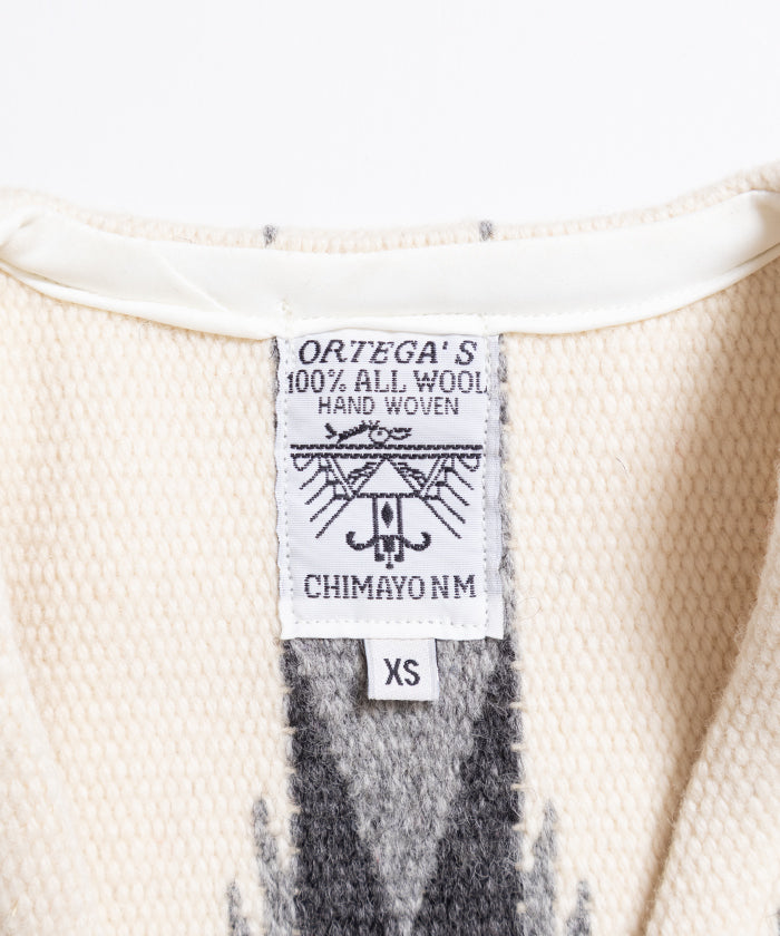 ORTEGA'S CHIMAYO VEST DEADSTOCK - NATURAL / オルテガ チマヨベスト デッドストック XSサイズ レディース 取扱店 神奈川 鎌倉 ARZACH KAMAKURA オンラインショップ 通販