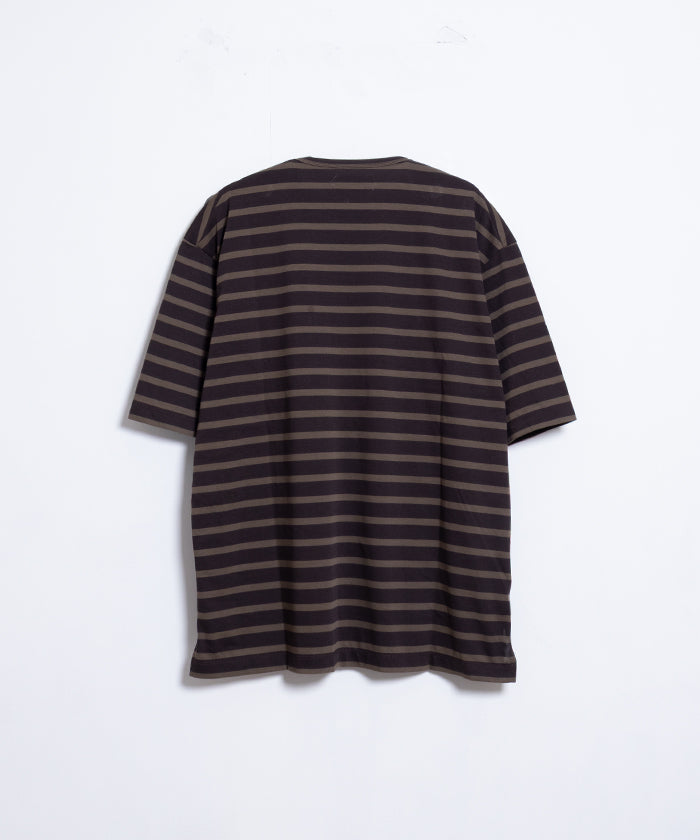 【AUBERGE】OWEN ‐ D.BROWN × KHAKI / オーベルジュ オーウェン ダークブラウン カーキ ボーダーTシャツ 2025SS 2025春夏 正規取扱店 神奈川 鎌倉 オンラインショップ 通販