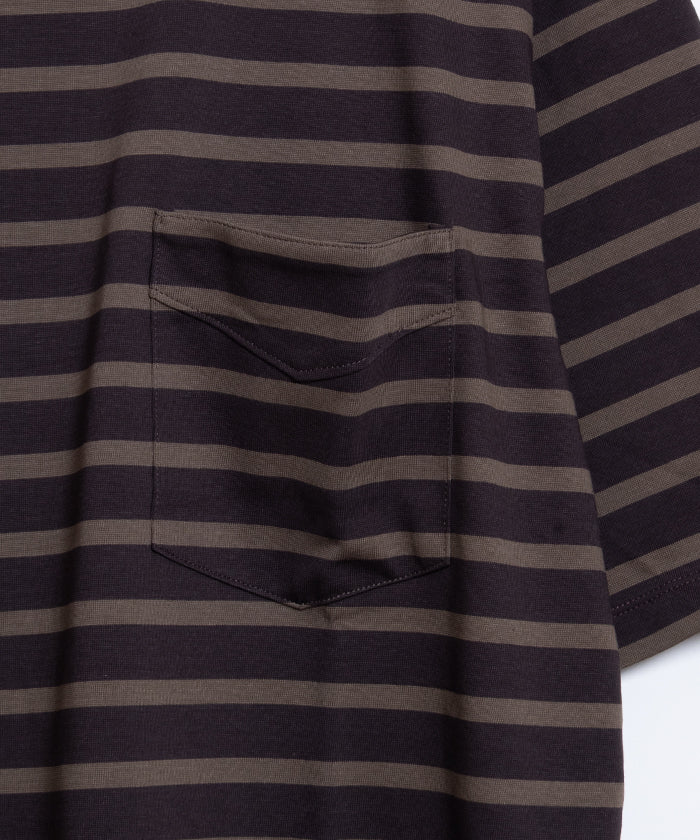 【AUBERGE】OWEN ‐ D.BROWN × KHAKI / オーベルジュ オーウェン ダークブラウン カーキ ボーダーTシャツ 2025SS 2025春夏 正規取扱店 神奈川 鎌倉 オンラインショップ 通販