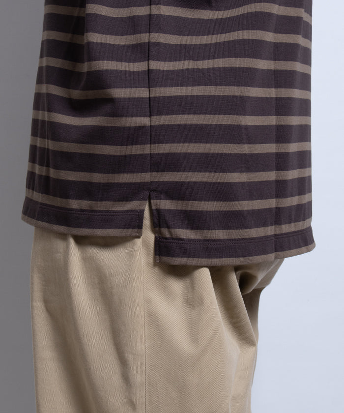 【AUBERGE】OWEN ‐ D.BROWN × KHAKI / オーベルジュ オーウェン ダークブラウン カーキ ボーダーTシャツ 2025SS 2025春夏 正規取扱店 神奈川 鎌倉 オンラインショップ 通販