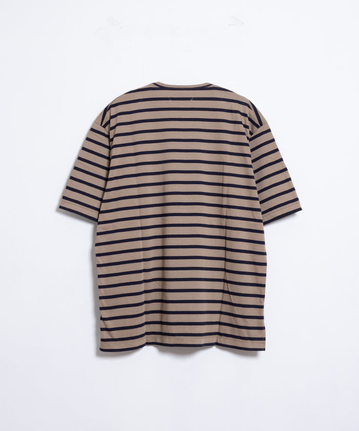 【AUBERGE】OWEN ‐ SAND BEIGE × NAVY / オーベルジュ オーウェン サンドベージュ ネイビー ボーダーTシャツ 2025SS 2025春夏 正規取扱店 神奈川 鎌倉 オンラインショップ 通販