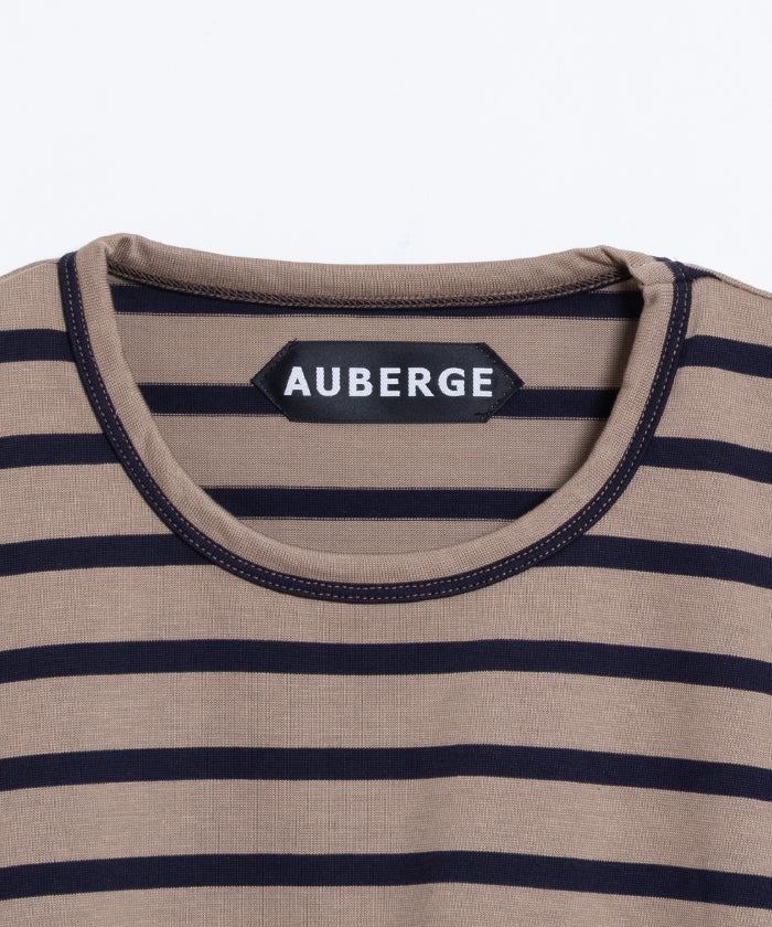 【AUBERGE】OWEN ‐ SAND BEIGE × NAVY / オーベルジュ オーウェン サンドベージュ ネイビー ボーダーTシャツ 2025SS 2025春夏 正規取扱店 神奈川 鎌倉 オンラインショップ 通販