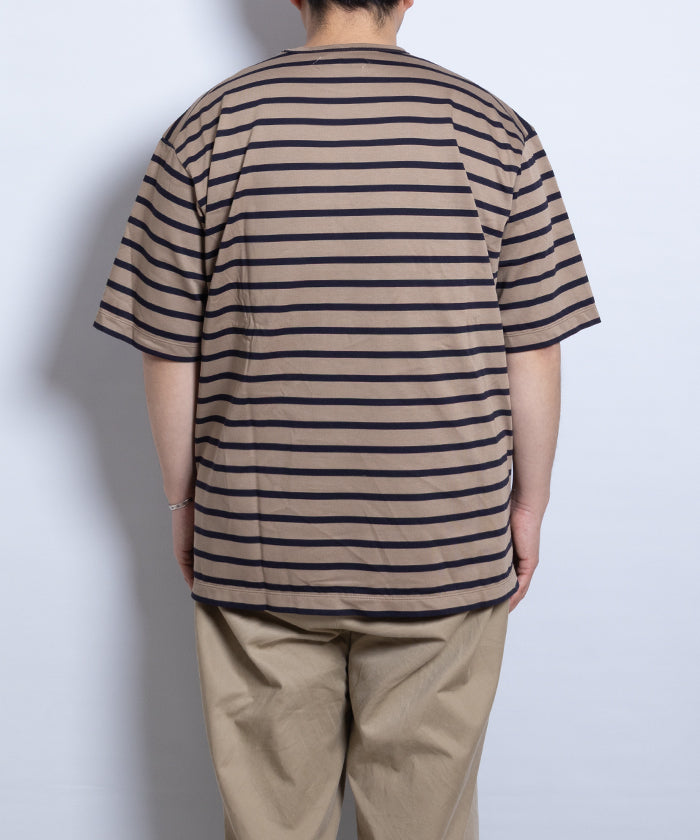 【AUBERGE】OWEN ‐ SAND BEIGE × NAVY / オーベルジュ オーウェン サンドベージュ ネイビー ボーダーTシャツ 2025SS 2025春夏 正規取扱店 神奈川 鎌倉 オンラインショップ 通販