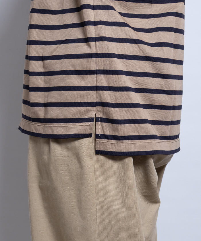 【AUBERGE】OWEN ‐ SAND BEIGE × NAVY / オーベルジュ オーウェン サンドベージュ ネイビー ボーダーTシャツ 2025SS 2025春夏 正規取扱店 神奈川 鎌倉 オンラインショップ 通販