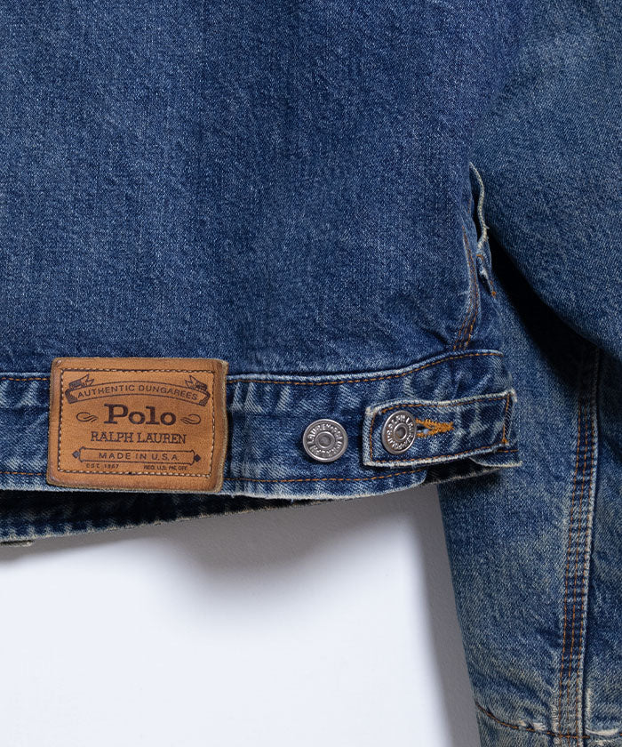 1990's POLO DENIM JACKET MADE IN USA / ポロ ラルフローレン デニムジャケット デニム Gジャン アメリカ製 古着 ヴィンテージ ビンテージ 通販 オンラインショップ 神奈川 鎌倉