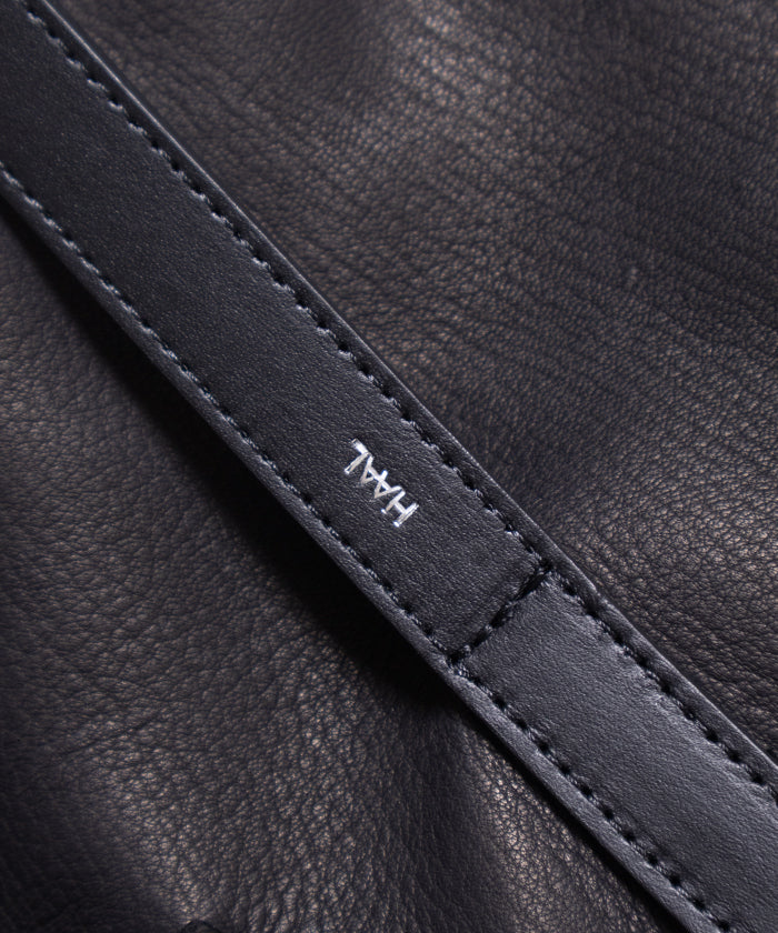 【HAAL】PRIMITIVE TOTE BAG DEER - BLACK / ハール プリミティブトートバッグ ディアスキン ブラック レザートートバッグ レザーバッグ 2025AW 2025秋冬 正規取扱店 神奈川 鎌倉 オンラインショップ 通販