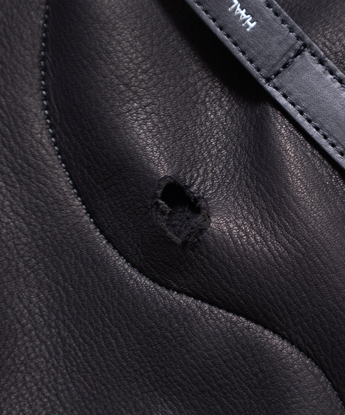 【HAAL】PRIMITIVE TOTE BAG DEER - BLACK / ハール プリミティブトートバッグ ディアスキン ブラック レザートートバッグ レザーバッグ 2025AW 2025秋冬 正規取扱店 神奈川 鎌倉 オンラインショップ 通販