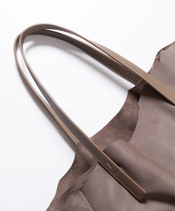 【HAAL】PRIMITIVE TOTE BAG DEER - GRAY / ハール プリミティブトートバッグ ディアスキン グレー 2025AW 2025秋冬 正規取扱店 レザーバッグ レザートートバッグ 神奈川 鎌倉 オンラインショップ 通販