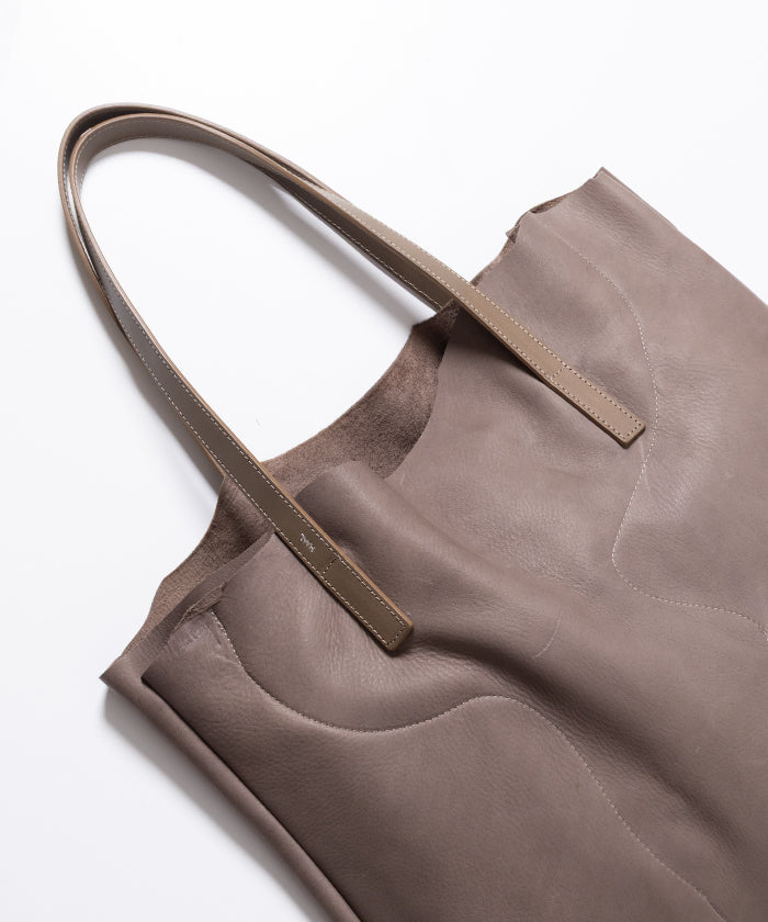 【HAAL】PRIMITIVE TOTE BAG DEER - GRAY / ハール プリミティブトートバッグ ディアスキン グレー 2025AW 2025秋冬 正規取扱店 レザーバッグ レザートートバッグ 神奈川 鎌倉 オンラインショップ 通販