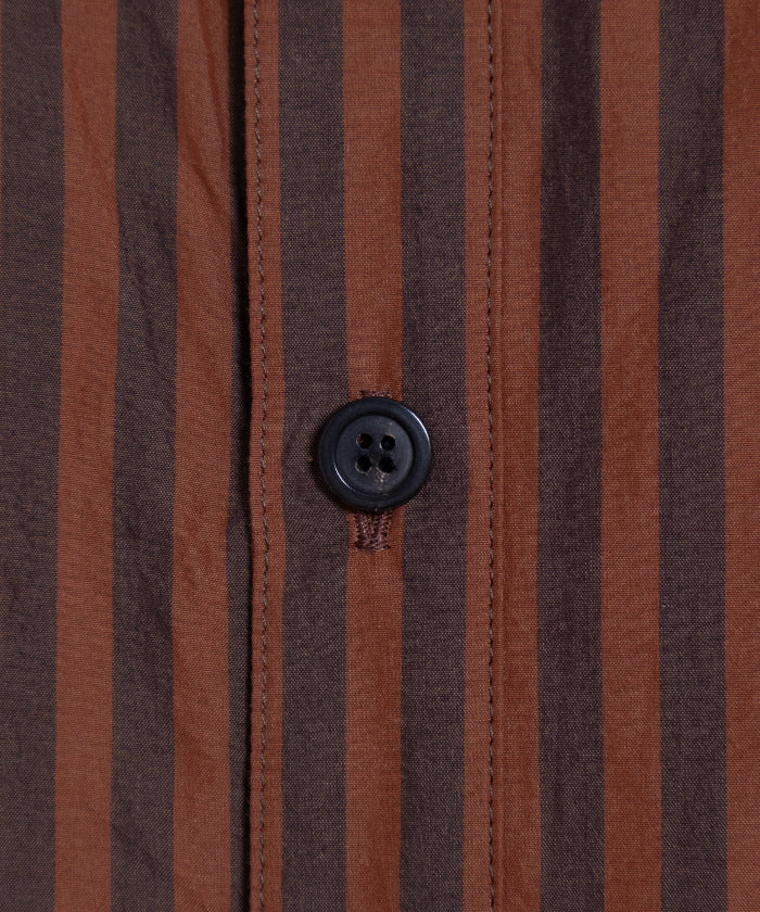 【AUBERGE】PROUST ‐ D.ORANGE × CHARCOAL STRIPE /オーベルジュ プラウスト プルオーバーシャツ ダークオレンジ×チャコール ストライプ 2025SS 2025春夏 正規取扱店 神奈川 鎌倉 オンラインショップ 通販