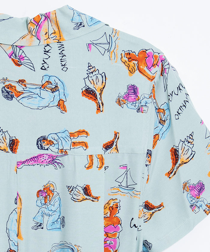【Aloha Blossom】RYUKYU SOUVENIOR DRESS  / アロハブロッサム レーヨン ワンピース ドレス レディース 琉球スーベニア 2025SS 2025春夏 正規取扱店 神奈川 鎌倉 オンラインショップ 通販
