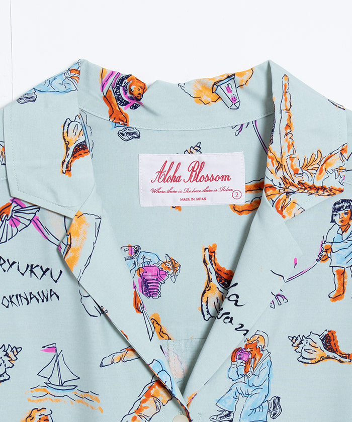【Aloha Blossom】RYUKYU SOUVENIOR DRESS  / アロハブロッサム レーヨン ワンピース ドレス レディース 琉球スーベニア 2025SS 2025春夏 正規取扱店 神奈川 鎌倉 オンラインショップ 通販