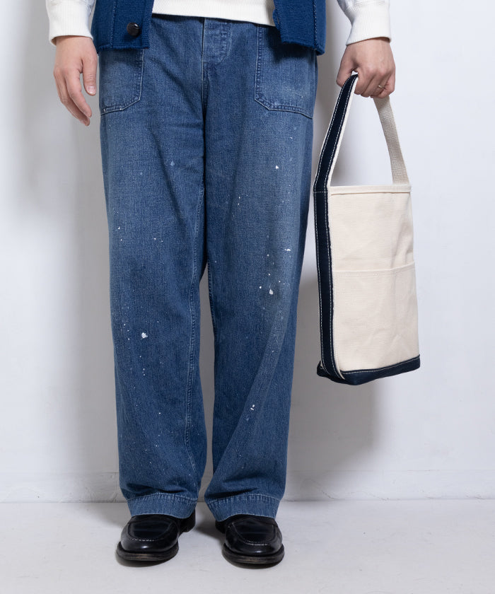 【OUTIL】SAC MOUCHARD BOUTEILLE - ECRU / INDIGO / ウティ キャンバス バッグ 2025SS 帆布バッグ 新作 正規取扱店 神奈川 鎌倉 通販 オンラインショップ