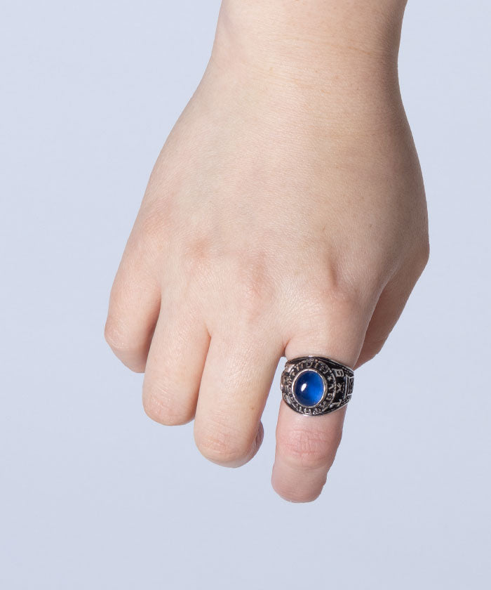 1983 US NORTH WEST HIGH SCHOOL RING ARTCARVED - BLUE / ビンテージ シルバー ハイスクール リング アメリカ製 取扱店 神奈川 鎌倉 オンラインショップ 通販