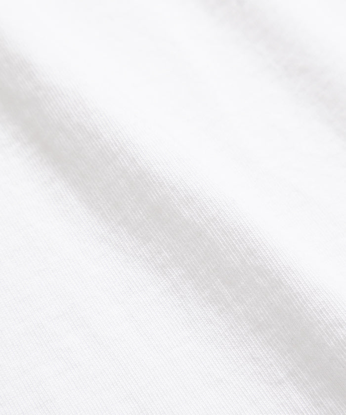 SEA ISLAND TOMPKINS LOOP JERSEY HYPER BIG BINDER NECK TUBE POCKET TEE - WHITE - A'r139 Kamakura