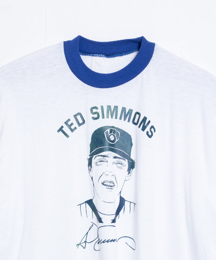 1980年的运动服铃声T恤MLB Ted Simmons