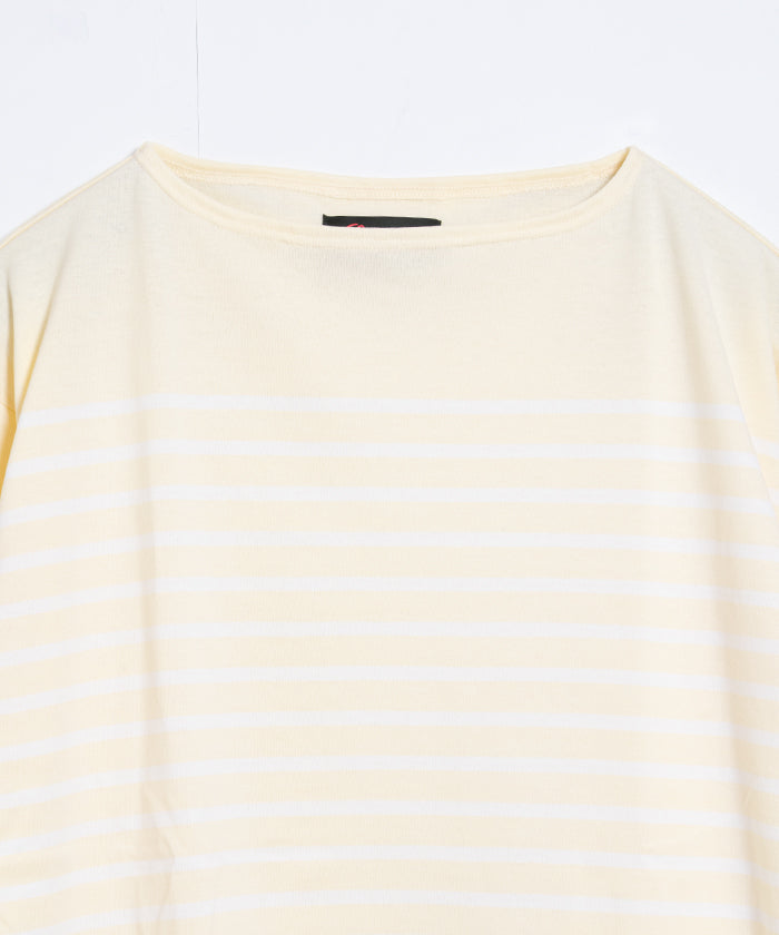 【OUTIL】TRICOT AAST - VANILLA CUSTARD×OFF / ウティ ボーダー バスクシャツ バニラカスタード×オフホワイト 2025SS 2025春夏 長袖 カットソー 正規取扱店 神奈川 鎌倉 オンラインショップ 通販