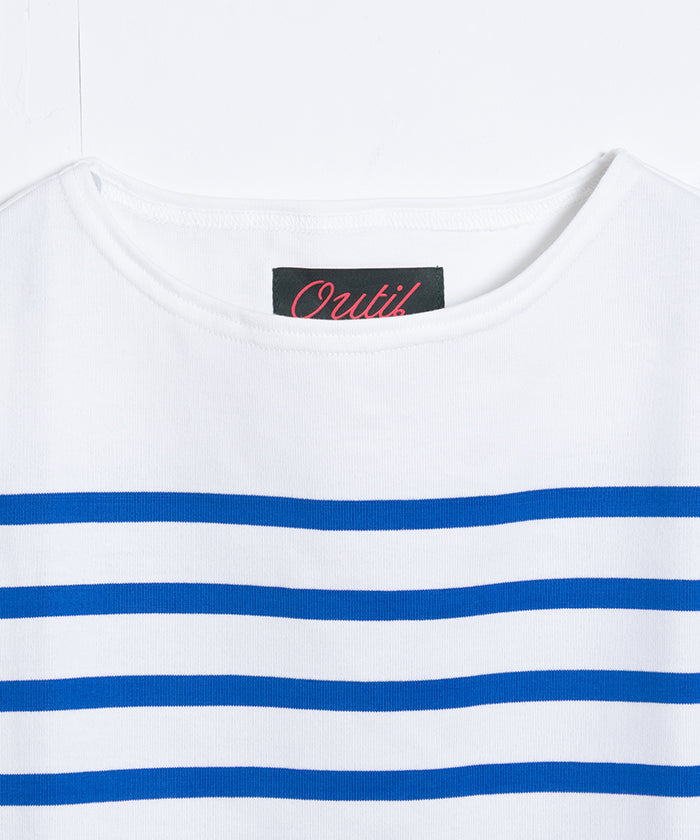 【OUTIL】TRICOT HABAS - OFF × NATURAL BLUE / ウティ ボーダー バスクシャツ ブルー 2025AW 2025秋冬 正規取扱店 神奈川 鎌倉 オンラインショップ 通販