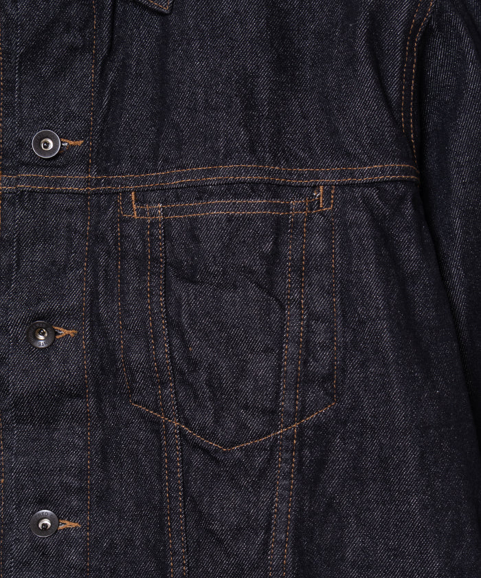 TYPE5 JEAN JACKET 14OZ CONE DENIM - BLACK
