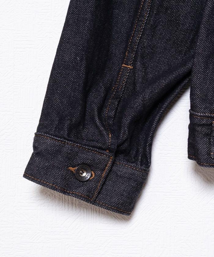 TYPE5 JEAN JACKET 14OZ CONE DENIM - BLACK