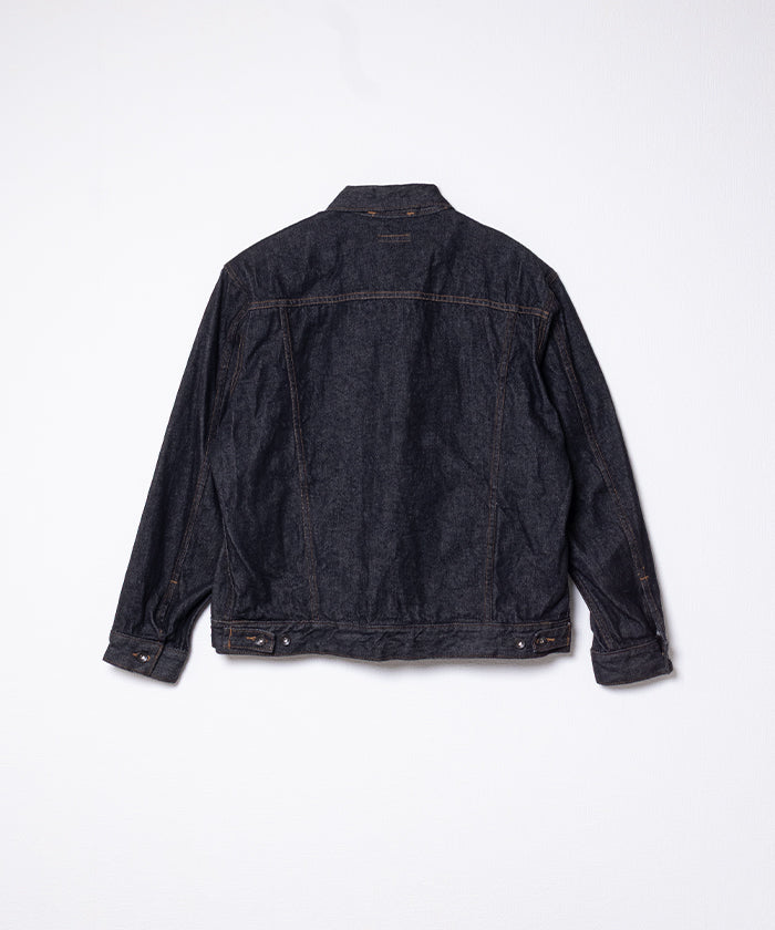 TYPE5 JEAN JACKET 14OZ CONE DENIM - BLACK