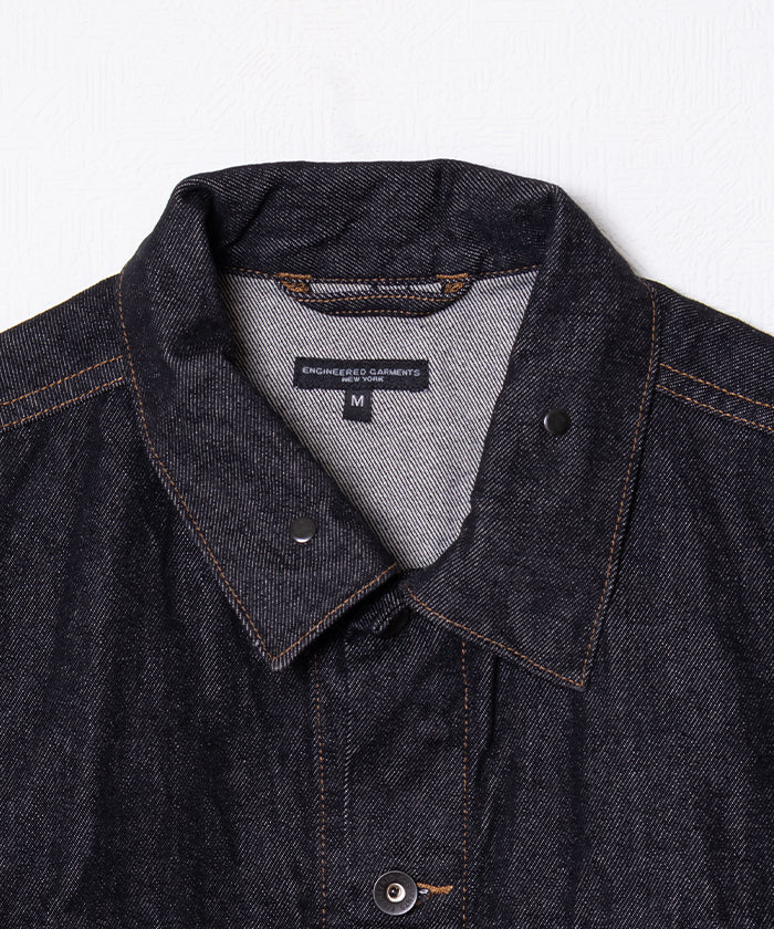 TYPE5 JEAN JACKET 14OZ CONE DENIM - BLACK
